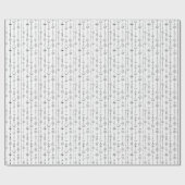 Zwart-wit boho-doodle abstract patroon cadeaupapier (Vlak)