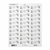 Zwart-wit boho elegante bruiloft etiket (Full Sheet)