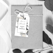 Zwart-wit boho huwelijksgeschenk dank je wel cadeaulabel