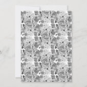 Zwart-wit Boho Moon Phase Handfasting Kaart (Achterkant)