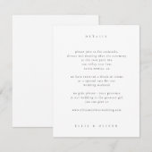 Zwart-wit Boho Photo Wedding Modern Informatiekaartje (Voorkant / Achterkant)