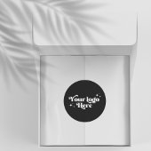 Zwart-wit Boho Small Business Logo Ronde Sticker