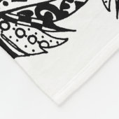 Zwart & Wit Boho Tribal Feathers - Gepersonaliseer Fleece Deken (Hoek)