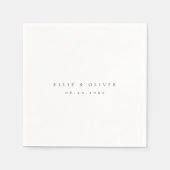 Zwart-wit Boho Wedding Moderne Cocktail Servet (Voorkant)