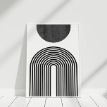 Zwart-wit Boho zon en regenboog muur kunst Poster<br><div class="desc">Zwart-wit Boho zon en regenboog muur kunst</div>