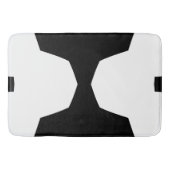 Zwart-wit Bold Minimal Geometric Badmat (Voorkant)