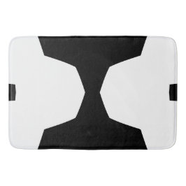Zwart-wit Bold Minimal Geometric Badmat