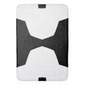 Zwart-wit Bold Minimal Geometric Badmat (Voorkant Verticaal)