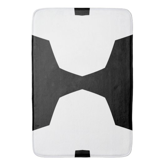 Zwart-wit Bold Minimal Geometric Badmat (Voorkant Verticaal)