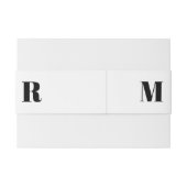 Zwart-wit Bold Minimalistische Moderne Huwelijk Uitnodigingen Wikkel (Achterkant Voorbeeld)