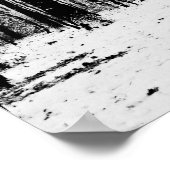 Zwart-wit Bomen in Winter Poster (Hoek)