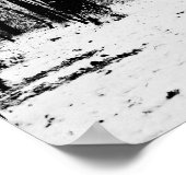 Zwart-wit Bomen in Winter Poster (Hoek)