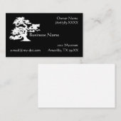 Zwart-wit Bonsai Silhouette Visitekaartje (Voorkant / Achterkant)