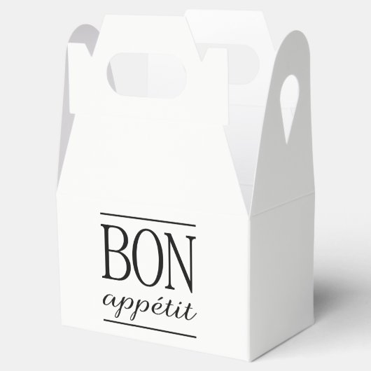 Zwart-wit Bont Eetlust Bedankdoosjes (Geopend)