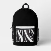 Zwart wit bont patroon rand collie bedrukte rugzak (Voorkant)