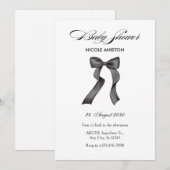 Zwart-wit boog baby shower kaart (Voorkant / Achterkant)