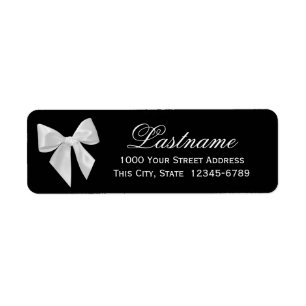 Zwart-wit boog etiket