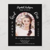 Zwart wit boog foto Graduation Party uitnodiging (Voorkant)