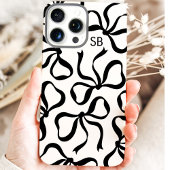 Zwart-wit boog monogram Case-Mate iPhone case