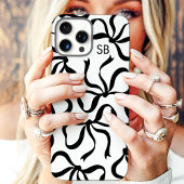 Zwart-wit boog monogram Case-Mate iPhone case