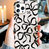 Zwart-wit boog monogram Case-Mate iPhone case