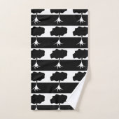 Zwart-Wit Boom Natuur Patroon Bad Handdoek (Handdoek)