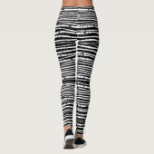 Zwart wit boompatroon leggings (Achterkant)