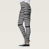 Zwart wit boompatroon leggings (Links)