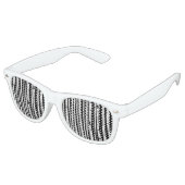 Zwart wit boompatroon retro zonnebril (Gekanteld)