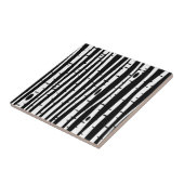 Zwart wit boompatroon tegeltje (Zijkant)