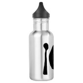 Zwart-wit Bord en gebruiksvoorwerpen Waterfles (Links)