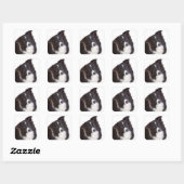 Zwart-wit Border Collie Puppy Dog Vierkante Sticker (Vel)