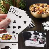 Zwart-wit Border Collie Speelkaarten (Insitu)