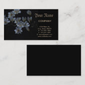 Zwart-wit Borduursel magnolia bloem Visitekaartje (Voorkant / Achterkant)