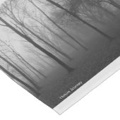 Zwart-wit Bossen in een mistloper Korte Tafelloper (Hoek)