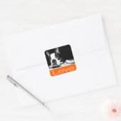 Zwart & Wit Boston Terrier Puppy Dog Sticker (Envelop)