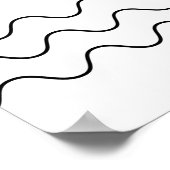 Zwart-wit botanisch gezicht Abstracte lijn art Poster (Hoek)