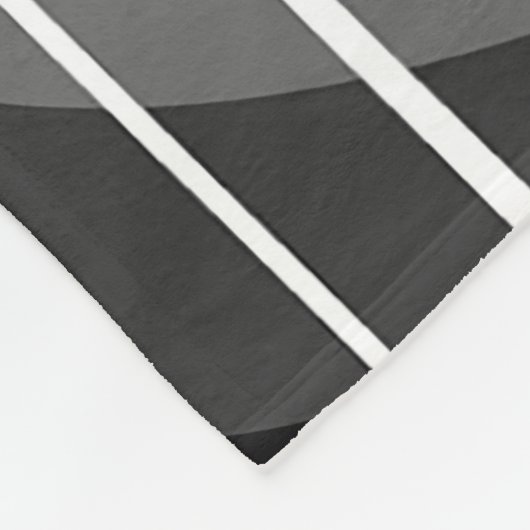 Zwart-wit botanisch ontwerp fleece deken (Hoek)