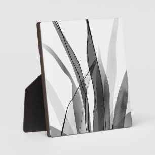 Zwart-wit botanisch ontwerp fotoplaat