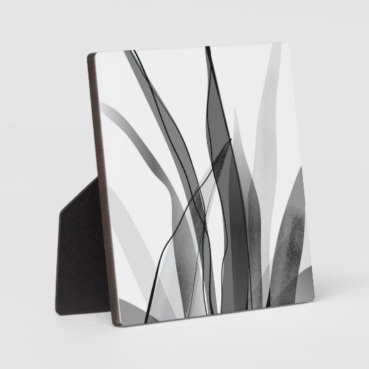 Zwart-wit botanisch ontwerp fotoplaat (Voorkant)
