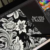 Zwart wit botanisch Poster of ontkoppelpapier