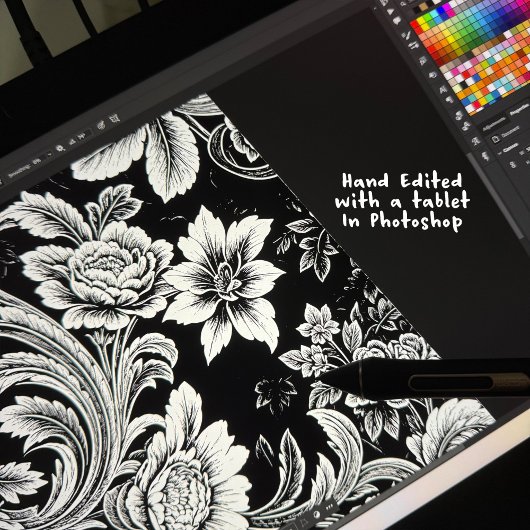 Zwart wit botanisch Poster of ontkoppelpapier