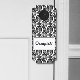  zwart & wit botanisch varenblad deurhanger