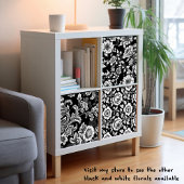 Zwart Wit Botanische Decoupage Poster Papier