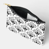 Zwart-wit botanische folk bloemkunst etui (Open)