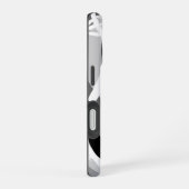 Zwart-wit Botanische illustratie gebogen Terug iPhone 16 Hoesje (Rechterkant)