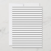 Zwart-wit Botanische lijntekeningen | Bruiloft Kaart (Achterkant)