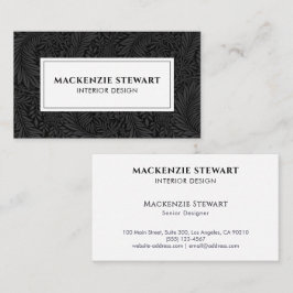 Zwart Wit  Botanische Professional Visitekaartje