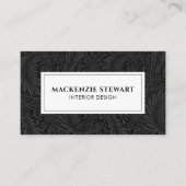 Zwart Wit  Botanische Professional Visitekaartje (Voorkant)