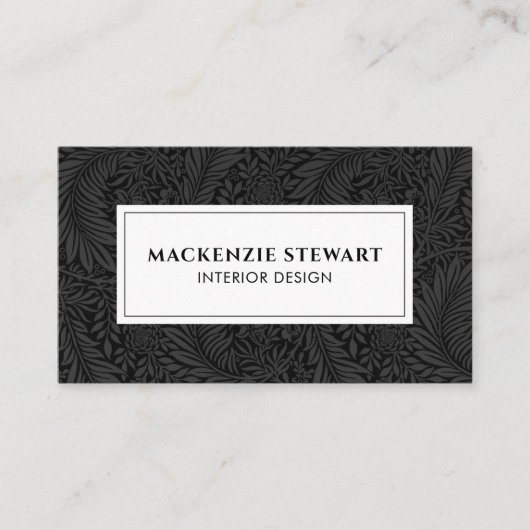 Zwart Wit  Botanische Professional Visitekaartje (Voorkant)
